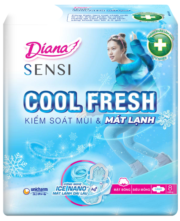 Diana SENSI Cool Fresh Mát Lạnh siêu mỏng cánh